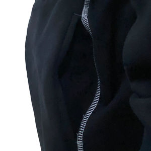 Sweat à capuche en coton pour hommes avec logo imprimé personnalisé ensemble Streetwear ensemble de jogging survêtement de sport à points contrastés - Product Image 4