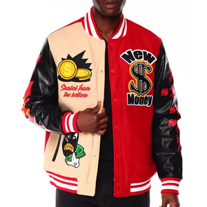 Vestes de survêtement personnalisées en laine peignée avec lettres brodées pour hommes, automne-hiver, manches longues, manteaux en polyester, options grandes tailles, séchage rapide - Product Image 1