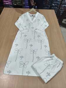 ชุดเดรสผ้าฝ้ายผ้าฝ้ายพิมพ์ลายไซส์ใหญ่พิเศษสำหรับผู้หญิงชุดสูทแขนยาวผ้าฝ้ายอินเดียสำหรับใส่ในสำนักงานและวันหยุด - Product Image 2