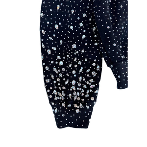 2025 negro Rhinestone Zip-Up Hoodie Sparkling Crystal Streetwear hombres Hoodie Casual 100% algodón Drop Shoulder Hoodies para Unisex - Product Image 3