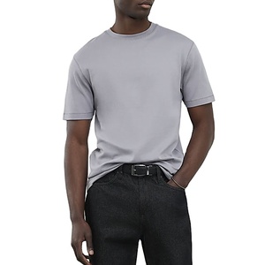 T-shirt décontracté tricoté pour l'extérieur, coupe classique, style streetwear, tendance, été, vintage, prix usine, vente en gros - Product Image 2