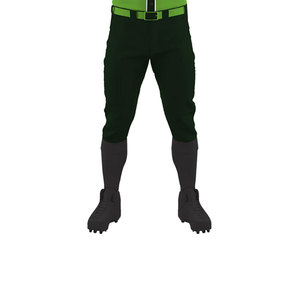 Custom <b>Baseball</b> Uniform Unisex Green Black Short Sleeve Moisture Wicking 100% Cotton Jersey Pants Set Anti-Bacterial Plus Size - Product Image 5