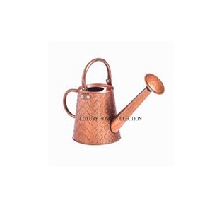 Stylish Copper-plated Floral-pattern Metal Water Can with a Sleek <b>Aesthetic</b> for Both Indoor and Outdoor Plant Care - Product Image 1