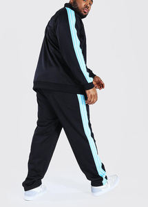 Chándales a rayas innovadores deportivos de alta calidad con logotipo personalizado al por mayor, chándales con capucha de gran tamaño a granel, chándales informales con logotipo personalizado para hombre - Product Image 2