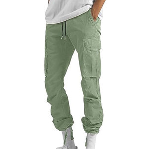 Pantalones Jogger Cargo Extra Grandes para Hombre, 100% Algodón, Estilo Casual, Talla Grande, Ropa Deportiva, Diseño Holgado, BY BS 2026 - Product Image 4