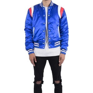 New Arrival <b>White</b> Color Premium OEM Windproof Outdoor Custom Winter High Quality College Satin Silk <b>Jackets</b> for <b>Men</b> Women - Product Image 1