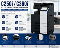 Photocopieur multifonction couleur A3 d'occasion C250i C360i, imprimante laser recto-verso, scanner, machine de photocopie de bureau, Chine