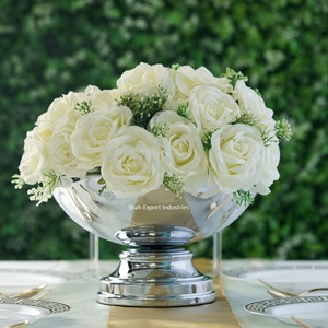 Modern Design Metal Pedestal Flower Bowls <b>Vase</b> Perfect for Wedding Event Parties Tabletop Decor Gold Flower Bowls - Product Image 3