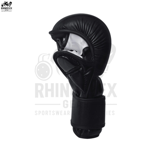 Gants de Sparring ajustables pour la formation des adultes, demi-doigts personnalisés, gants de Sparring en cuir véritable - Product Image 6