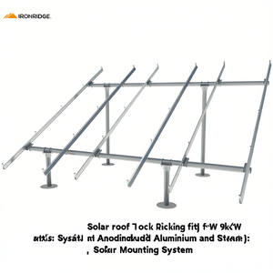 Kit de fixation solaire pour toit en tuiles 9kW, en aluminium anodisé et acier - Product Image 2