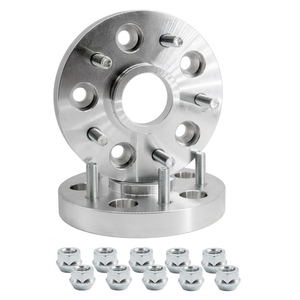 Entretoises de roue Simoni Racing 25 mm 5x127 avec boulons de centrage 71,5 Finition argentée Ergal et acier galvanisé pour remplacement/réparation - Product Image 1