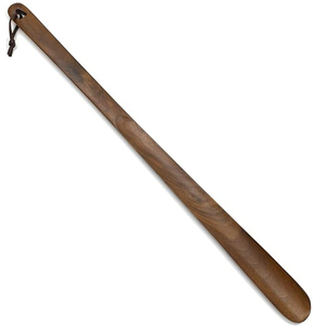 Wooden Shoe Horn Long Handle For Seniors 23.6" Easy Wear Helper Shoehorns Women Kids <b>Baby</b> Elderly Hanging Rings - Product Image 1