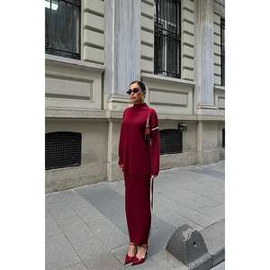 ชุดกระโปรงเสื้อสเวตเตอร์ลายทางสปอร์ตสำหรับผู้หญิง รุ่น 9991 สวยเก๋และมีสไตล์ - Product Image 2