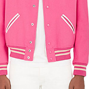 OEM personalizado bordado Logotipo de cuero de la motocicleta chaqueta Bomber Letterman Varsity chaqueta de béisbol de la universidad para los hombres - Product Image 5