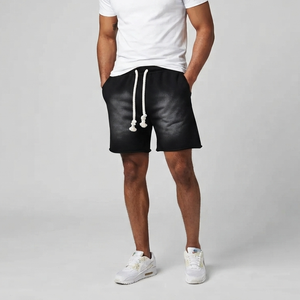 OEM Faded Summer Custom Men's Beach Shorts Quick-drying Casual Shorts Simple Men's Outdoor Drawstring <b>Black</b> Sweat Short 2026 - Product Image 1