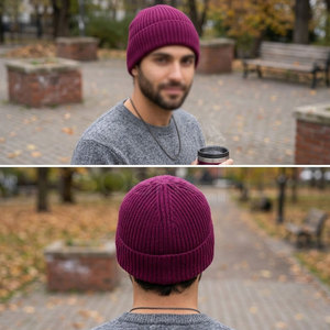 Made in Pakistan 100% <b>Wool</b> Jacquard <b>Beanies</b> Top Selling Best Quality Custom Logo Design Unisex <b>Beanie</b> in Cheap Price - Product Image 4