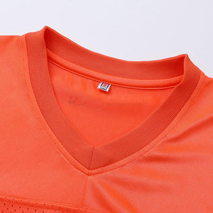 Vente directe usine – Prix raisonnable – T-shirt en maille respirant pour homme, col en V oversize, 100 % polyester, manches courtes, couleur unie - Product Image 3