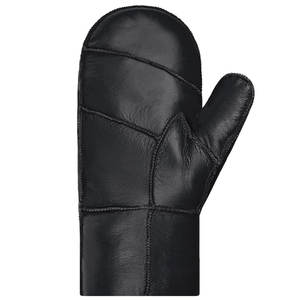 Mitones de cuero con aislamiento personalizado para actividades al aire libre de invierno hechos con cuero de vaca duradero y forro interior suave para un calor adicional - Product Image 2