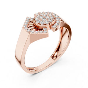 Anillo de Compromiso y Matrimonio de Oro Blanco de 14K con Diamante Cultivado en Laboratorio para Mujer |   Oro de Lujo |   Ropa de Uso Diario |   0.34 Ct |   Diamante Cultivado Nuevo - Product Image 4