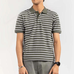 Jersey de manga corta informal para hombre, camiseta Polo de Golf de Color sólido con logotipo bordado personalizado, tejido de punto para verano - Product Image 1