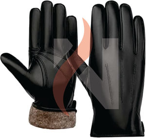 Venta al por mayor de guantes de invierno de cuero de moda y entrega rápida a prueba de viento aislamiento térmico y protección perfecta para el frío. - Product Image 5