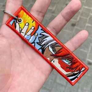 Porte-clés de broderie d'hôtel vintage Porte-clés tissé au point de chaîne Porte-clés tissé avec votre propre logo - Product Image 2