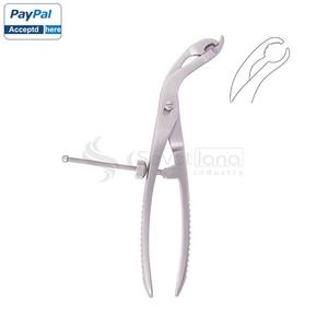 Pinza de Fijación de Huesos Curva de 15 cm, Calidad Alemana, Aprobada por la CE, de Acero Inoxidable, Manual, para Cirugía Ortopédica, Garantía de 3 Años - Product Image 2