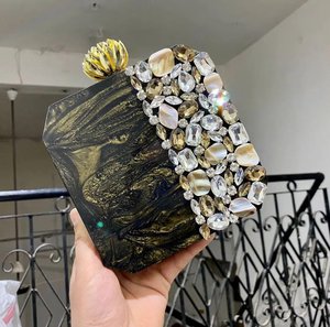 Bolso de fiesta de resina personalizable bolso de boda indio hecho a mano con calidad superior - Product Image 1