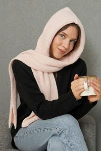 Bufanda con Capucha de Punto Texturizado Suave para Mujer, Cálida, Elegante y Cómoda, Estilo Otoño Invierno, Servicio ODM OEM - Product Image 4