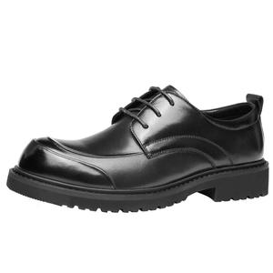 รองเท้าหนังวัวแท้คุณภาพสูงสำหรับผู้ชาย ดีไซน์หรูระดับท็อป ปี 2025 พร้อมเชือกผูก เหมาะสำหรับงานแต่งงาน - Product Image 5