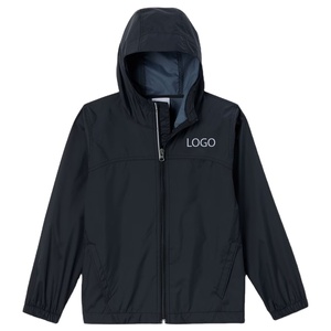 Veste pour garçons de couleur unie avec capuche, haute qualité, service OEM 2026, design décontracté, matière en nylon doux avec fermeture éclair, prix avantageux - Product Image 1