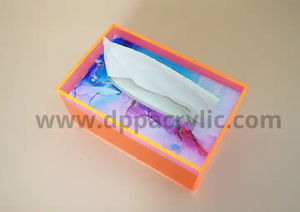 Estante de exhibición de acrílico transparente de alta calidad, organizador de servilletas rectangulares para pañuelos y servilletas - Product Image 4