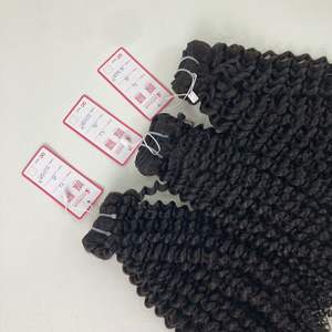 Calidad Premium 100% Cutícula de cabello Remy vietnamita alineado doble dibujado estilo de onda rizada profunda Natural - Product Image 1