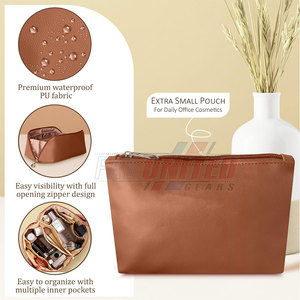 Pochette élégante en cuir pour femmes, fermeture éclair, réutilisable, durable, de haute qualité, personnalisable, petite, avec logo personnalisé - Product Image 2