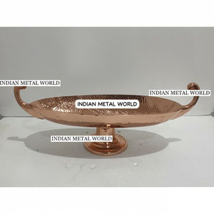 Bol en cuivre martelé artisanal, bol rond en métal pour servir le chocolat, vaisselle écologique, décoration d'intérieur, fournisseur en gros - Product Image 2