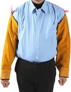 Cuir de vachette fendu sur mesure manches longues résistant à la chaleur et protection contre les étincelles anti-coupure vêtements de travail motif de sécurité - Product Image 4