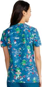 Vaslcare 2025, conjunto de uniformes de hospital para mujer con estampado personalizado, camisetas y pantalones de lona suaves y acogedores con bolsillos, uniformes de enfermera - Product Image 3