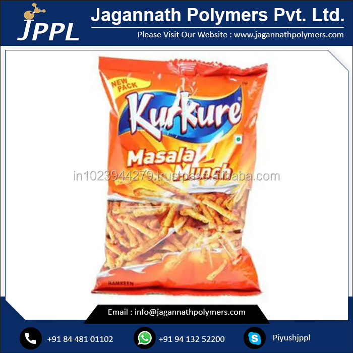 Customizable Stand up Food Packaging Pouch Multi Color Printed High Quality Branded Plastic Printed Film Pouches by JAGANNATH POLYMERS PVT LTD