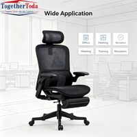 Chaise de bureau ergonomique réglable en maille avec repose-pieds, accoudoirs 4D, chaise inclinable pour ordinateur, pour la maison, le bureau et le lieu de travail
