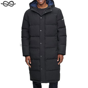 Chaqueta Parka extralarga con capucha de tela para hombres y mujeres Prendas de abrigo elegantes y cálidas con ajuste ajustable y material duradero - Product Image 2