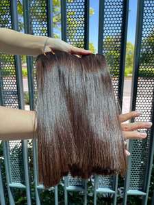 Offre spéciale Extensions de cheveux humains vierges à double tirage Cuticule alignée à trame plate Perruques en cheveux bruts vietnamiens directes d'usine - Product Image 4