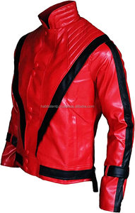 แจ็คเก็ตหนังผู้ชายสีแดงร้อนภาพยนตร์เครื่องแต่งกายคนดังคอลเลกชันทําเอง PU หรือแจ็คเก็ตหนังแท้ - Product Image 3