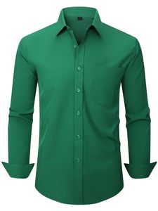 Chemise habillée homme automne à manches longues en satin doux, motif imprimé de qualité supérieure, respirante, décontractée et formelle, avec logo personnalisé - Product Image 3