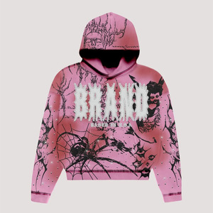 Personnalisé Vintage 480gsm 100% Coton Polaire Distressed Acide Lavage À Capuche Bas French Terry Hoodie 460 Gsm Déchiré À Capuche Hommes - Product Image 3