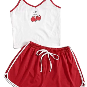 Hecho en Bangladesh Conjuntos de camiseta sin mangas y pantalones cortos para niñas de moda 100% algodón Tamaño, color y diseño personalizados - Product Image 3