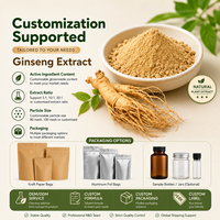 Poudre d'extrait de ginseng LongBio, extrait naturel de racine de ginseng Panax 5:1 10:1 20:1, ginsénosides, OEM ODM personnalisé