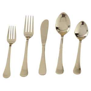 Trending Design Handle Stainless Steel Cutlery Flatware <b>Set</b> Elegant Durable & Dishwasher Safe Mirrored Steel - Product Image 1