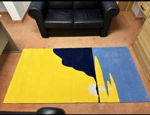 พรมปูพื้นขนแกะด้วยมือดีไซน์แบบดั้งเดิมดีไซน์ทันสมัยขนาดและสีสวยตามสั่งทำด้วยมือมีลวดลายแอบสแตรก - Product Image 5