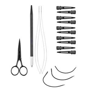 ชุดต่อผมสีดำเคลือบไมโครลิงค์ต่อผมสีดำมีคีมและห่วงสำหรับร้านเสริมสวย - Product Image 4