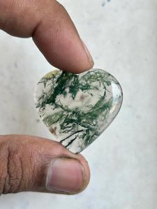 AAA Grade Natural Moss Agate Hearts Gemstone Beautiful Green Cabochon Cut InfinityStones Rajasthan for Wholesale Loose Gemstones - Product Image 4